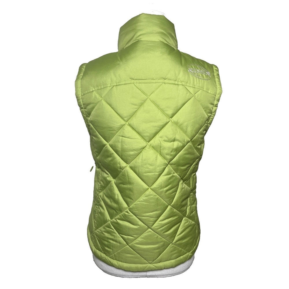 Vintage 2007 NASCAR Nextel Cup Series Green Puffer Vest Women's Small Petite - Picture 5 of 13